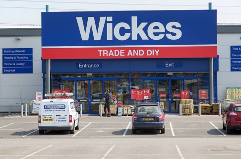 Wickes trade and DIY shop in central Ipswich, Suffolk, England, UK
