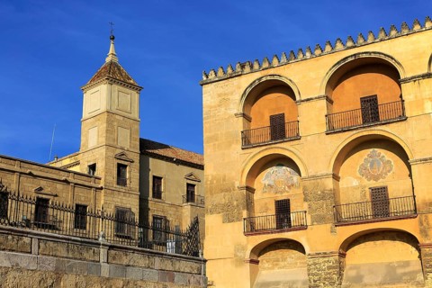 Historic buildings around the mezquita, Great Mosque, Cordoba, Spain, Europe