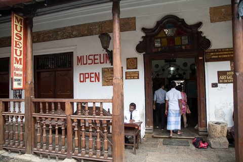Historical mansion museum building in the historic town of Galle, Sri Lanka, Asia