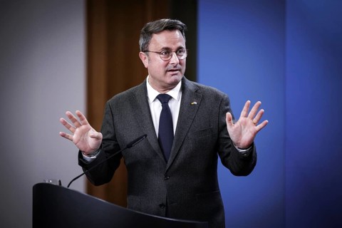 Xavier Bettel, Foreign Minister of the Grand Duchy of Luxembourg, recorded during a press