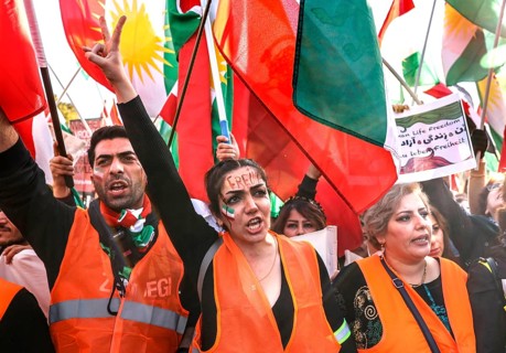 Thousands of Iranians demonstrate in Berlin to support the protests in Iran. The demonstration was