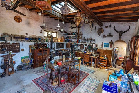 Artist's workshop in Capoliveri, Elba, Tuscan Archipelago, Tuscany, Italy, Europe