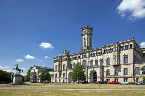 The Gottfried Wilhelm Leibniz Universitaet Hannover, LUH, Guelph Palace at Hannover, Lower Saxony,