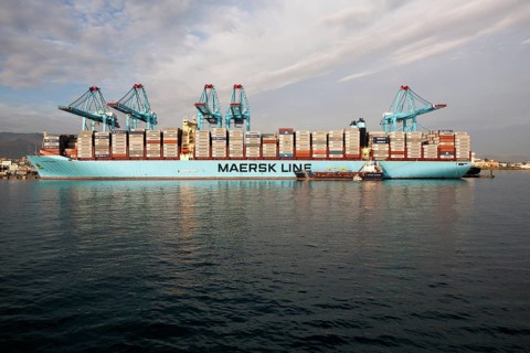 APM Terminals container ship port at Algeciras, Cadiz Province, Spain, Europe