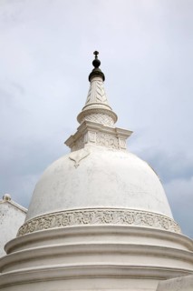 Detail of domed Buddhist stupa in the historic town of Galle, Sri Lanka, Asia