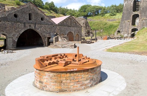 Ironworks museum industrial archaeology, UNESCO World Heritage site, Blaenavon, Monmouthshire,