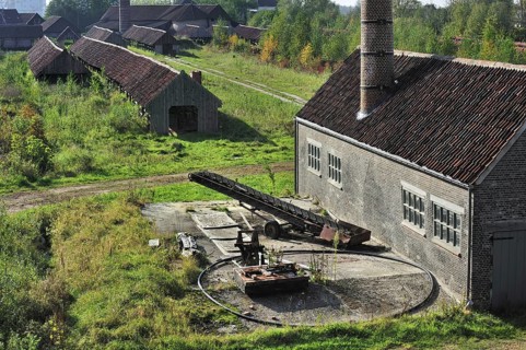 Drying yards at brickworks, Boom, Belgium, Europe