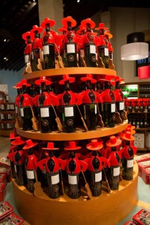 Tio Pepe sherry bottles at Gonzalez Byass bodega, Jerez de la Frontera, Cadiz province, Spain,
