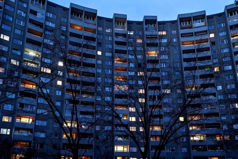 View of the Gropiushaus tower block in Gropiusstadt. The rise in rents in German cities has