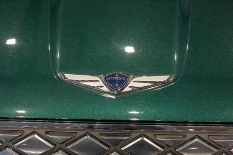 Pontiac, Michigan USA, 4 January 2024, The Genesis Electrified GV70 was runner-up for the North