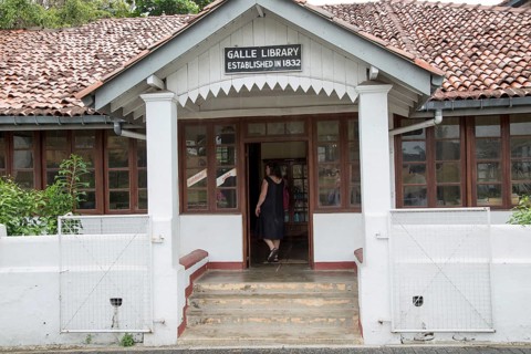 Library building in historic town of Galle, Sri Lanka, Asia founded in 1832, Asia