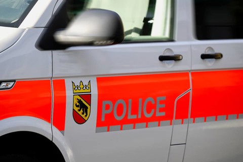 Police car lettering Police Canton of Bern, Switzerland, Europe