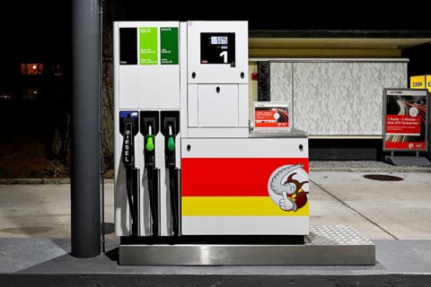 Petrol station diesel and petrol