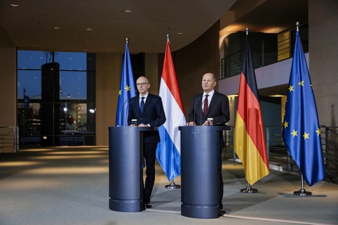 Federal Chancellor Olaf Scholz (SPD) and Luc Frieden, Prime Minister of the Grand Duchy of