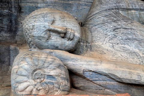 Reclining Buddha, Gal Viharaya, UNESCO World Heritage Site, the ancient city of Polonnaruwa, Sri