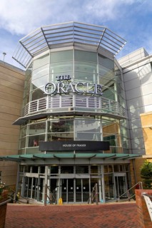 The Oracle shopping centre in town centre, Reading, Berkshire, England, UK