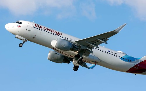 An Airbus A-320 of the airline Eurowings, Schoenefeld, 28/03/2023