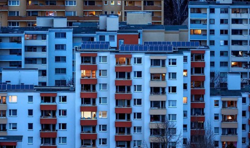 View of houses in Gropiusstadt. The rise in rents in German cities has increased again in the past