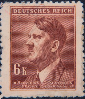 Adolf Hitler, 1889, 1945, German politician, portrait on a German stamp