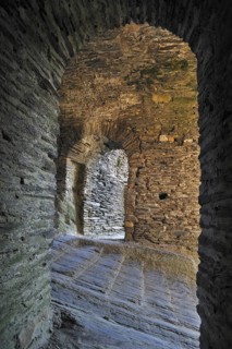 Medieval castle in La Roche-en-Ardenne, Ardennes, Belgium, Europe