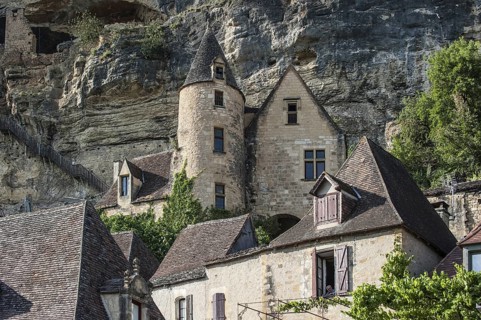 Manoir de Tarde at the medieval village La Roque-Gageac, Dordogne, Perigord, Aquitaine, France,