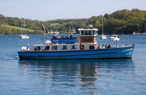 Ferry boat in the harbour, St Mawes, Cornwall, England, UK