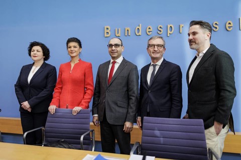 Amira Mohamed Ali, MP, Dr Sahra Wagenknecht, Prof. Dr Shervin Haghsheno, university professor and