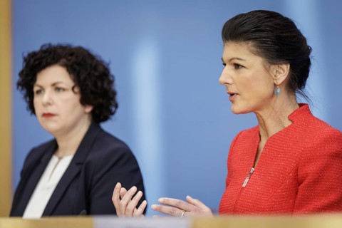 Dr Sahra Wagenknecht, Member of the Bundestag, recorded at the Federal Press Conference on the