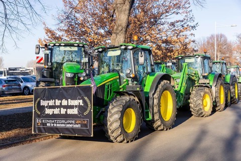Farmers' protest action, Dresden, Saxony, Germany, Europe