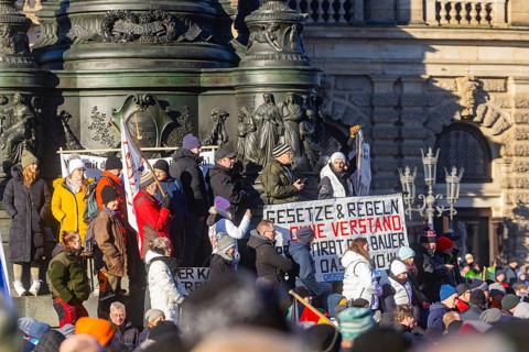Farmers' protest action, Dresden, Saxony, Germany, Europe