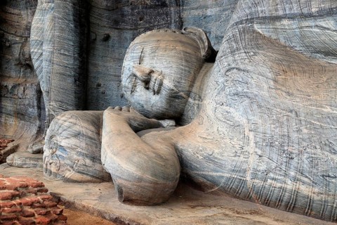 Reclining Buddha, Gal Viharaya, UNESCO World Heritage Site, the ancient city of Polonnaruwa, Sri