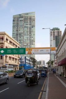 High rise buildings and traffic on Galle Road, Colombo, Sri Lanka, Asia
