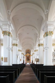 Church of the Jesuits, White interior, Heidelberg, Baden Wurttemberg, Germany, Europe