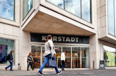 Galeria Karstadt Kaufhof shop at the Boulevard Berlin shopping centre. Galeria Karstadt Kaufhof has