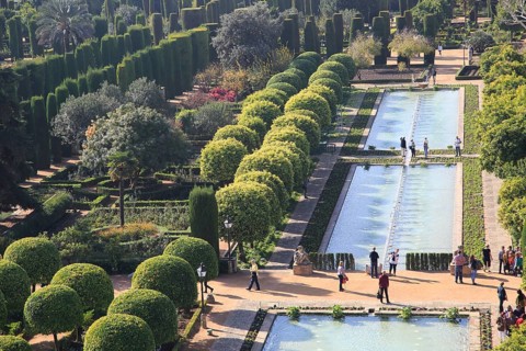 Gardens of the Alcazar de los Reyes Cristianos, Alcazar, Cordoba, Spain, Europe