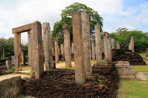 Atadage building in the Quadrangle, UNESCO World Heritage Site, the ancient city of Polonnaruwa,
