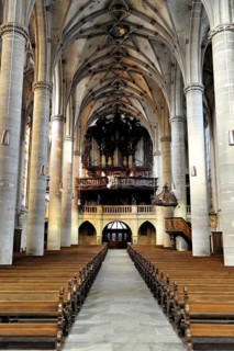 Heilig-Kreuz-Muenster, interior view, start of construction around 1315, Schwaebisch Gmuend,