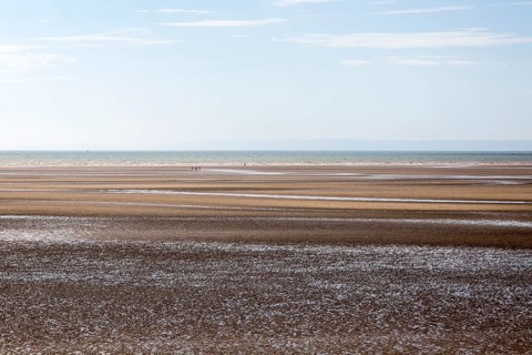 Beach at low tide, Swansea Bay, Swansea, South Wales, West Glamorgan, UK