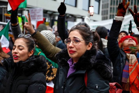 Demonstration in solidarity with the protests in Iran and remembrance of the killing of people by