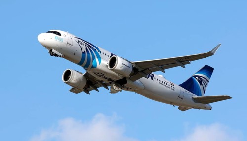 An Airbus A-320-251N of the airline EgyptAir, Schoenefeld, 28/03/2023