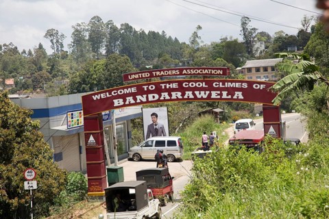 Welcome sign town of Bandarawella, Badulla District, Uva Province, Sri Lanka, Asia