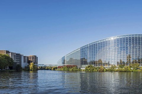 Headquarters of the Council of Europe, CoE, Conseil de l'Europe and the European Parliament, EP at