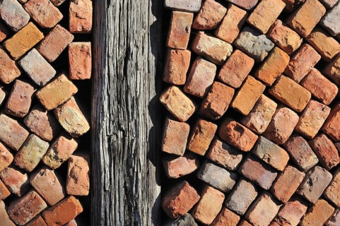 Stacked bricks at brickworks, Boom, Belgium, Europe