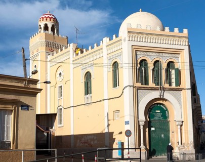 Mezquita Central, central mosque building designed by Enrique Nieto 1945, Melilla, north Africa,