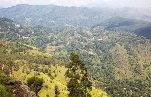View from the peak of Ella Rock mountain, Ella, Badulla District, Uva Province, Sri Lanka, Asia