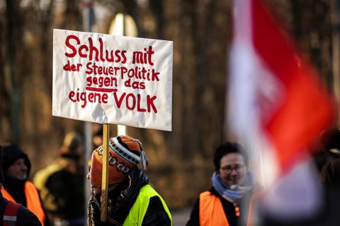 Farmers protest nationwide against the German government's agricultural policy Berlin, 08.01.2024