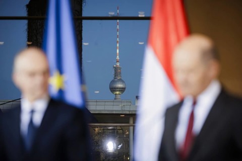 Federal Chancellor Olaf Scholz (SPD) and Luc Frieden, Prime Minister of the Grand Duchy of