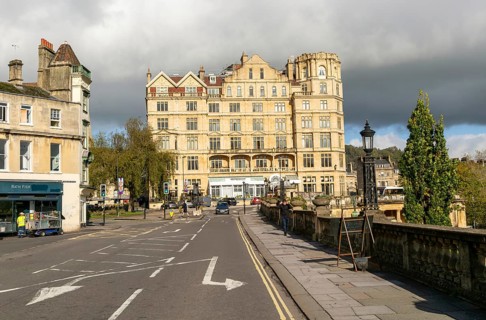 Former Empire Hotel building, Bath, North east Somerset, England, UK architect Charles Edward Davis
