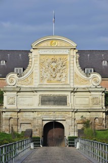 Entrance gate to the Vauban Citadel in Lille, France, Europe