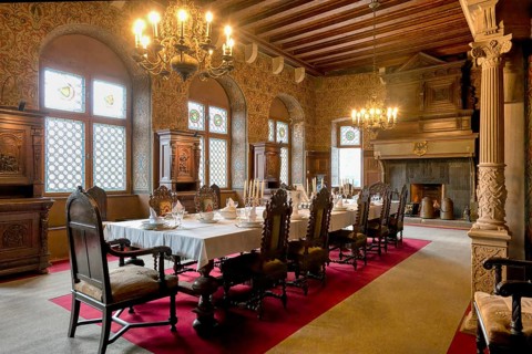 Former Imperial Castle, Main dining room, Cochem, Rhineland Palatinate, Germany, Europe